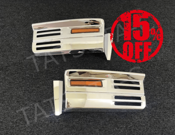 【訳あり品】 メッキ ステップカバー ロア ダブルタイプ 左右セット 三菱ふそう NEWスーパーグレート/07スーパーグレート M8353P