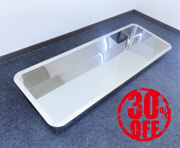 【訳あり品】 ステンレス 出窓 【鏡面】  三菱ふそう 07/17スーパーグレート リアベッド出窓 寝台背中出窓 S8416S