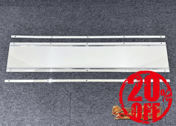 【訳あり品】 ステンレス 泥除けウエイト 1枚 幅860mm 鏡面 裏板付き 折返し補強仕様 泥除けステー S8020S