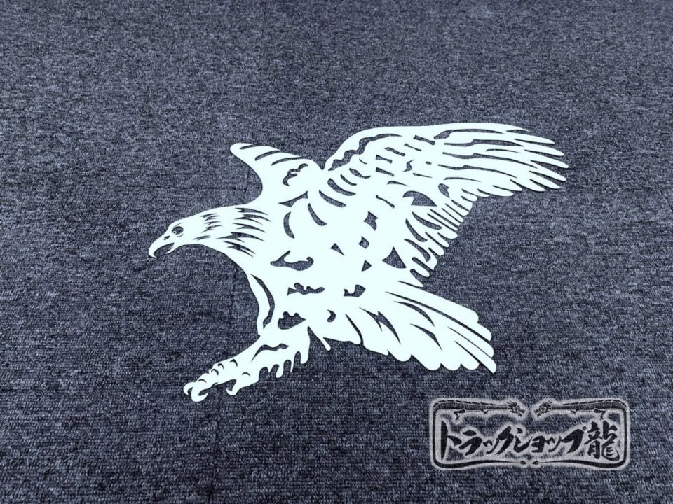 鏡面ステンレス 飾りプレート(小) イーグル 鷹 飾り板 S0972L