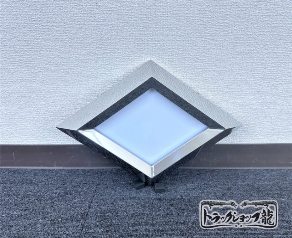 【訳あり品】 ステンレス ドアアンドン(小) 鏡面 アクリル板/LEDライト 菱アンドン ドア行燈 フロントアンドン S8616S