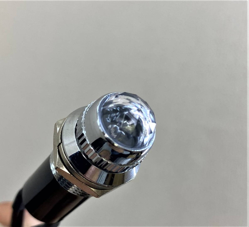 パイロットランプ 【クリア/白】 1個 16φ 24V LEDランプ ダイヤカット 配線4本 D0687S