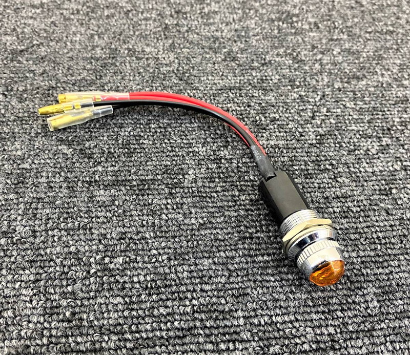 パイロットランプ 【アンバー/橙】 10個セット 16φ 24V LEDランプ ダイヤカット 配線4本 D0683D