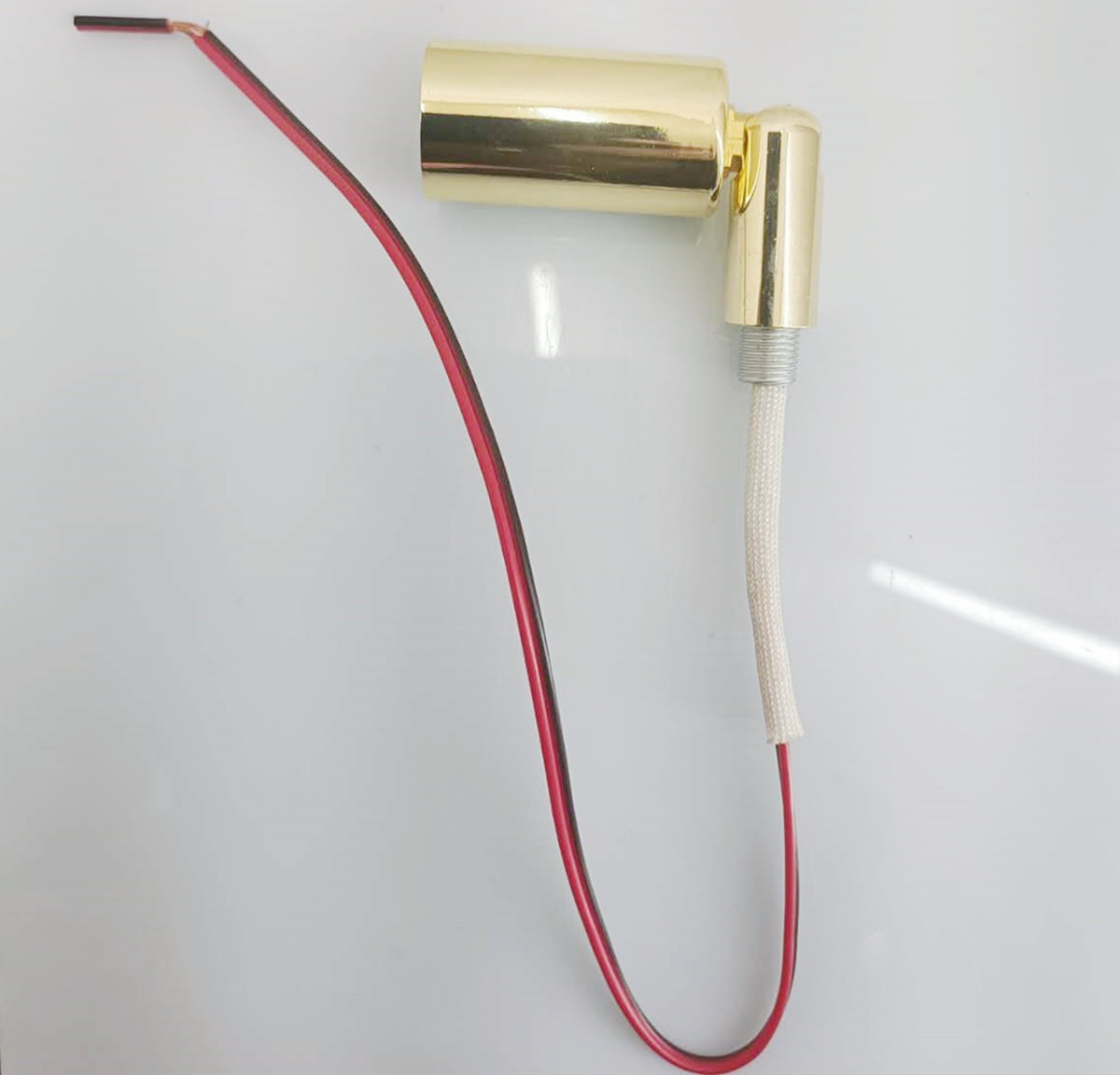 シャンデリア補修 口金E12 フルゴールドメッキ ソケット1個