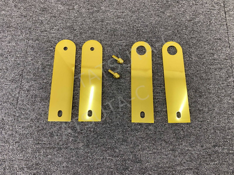 ステンレス 旗棒 ステー付き 2本セット 金/ゴールド 全長0.6m