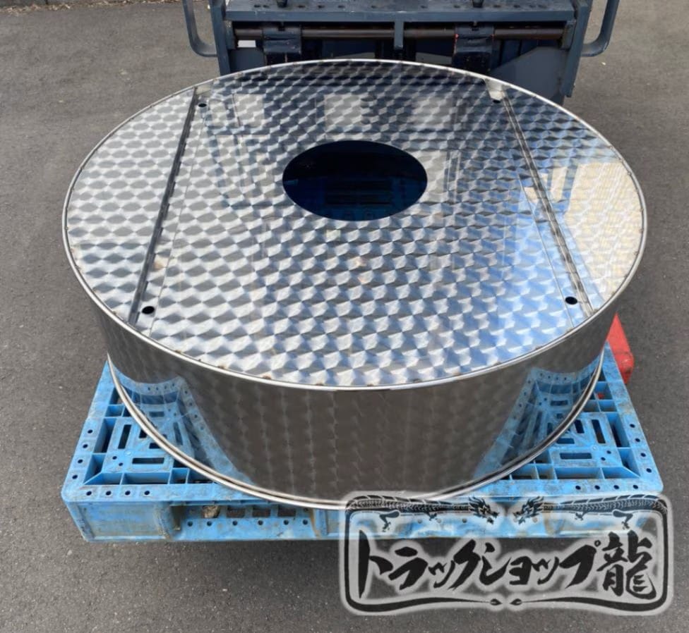 鱗柄ステンレス 大型 【22.5インチ】 スペアタイヤカバー 菱抜き