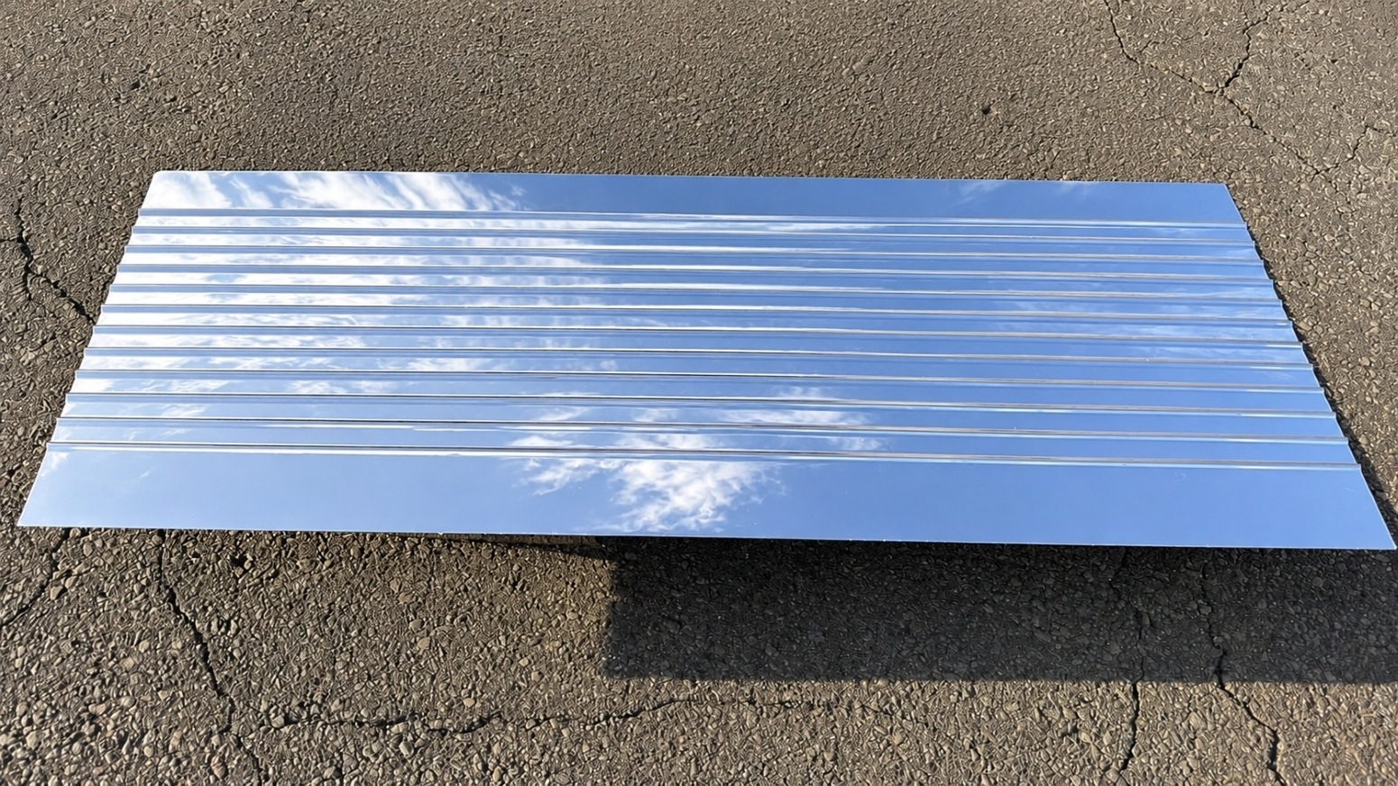 【受注生産】 ステンレス板 波板 原板最大1200*2400mm 板厚10mm/8ｍｍ/6ｍｍ 発送不可・直接引き取り限定 T0951S