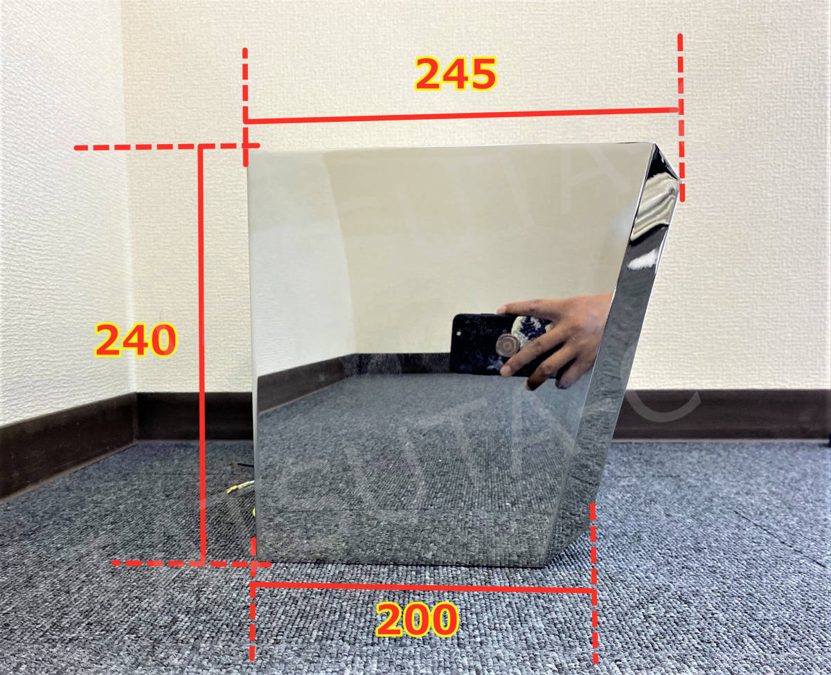 鏡面ステンレス 4連 テールボックス 2個セット 筒型 奥付け S0524S