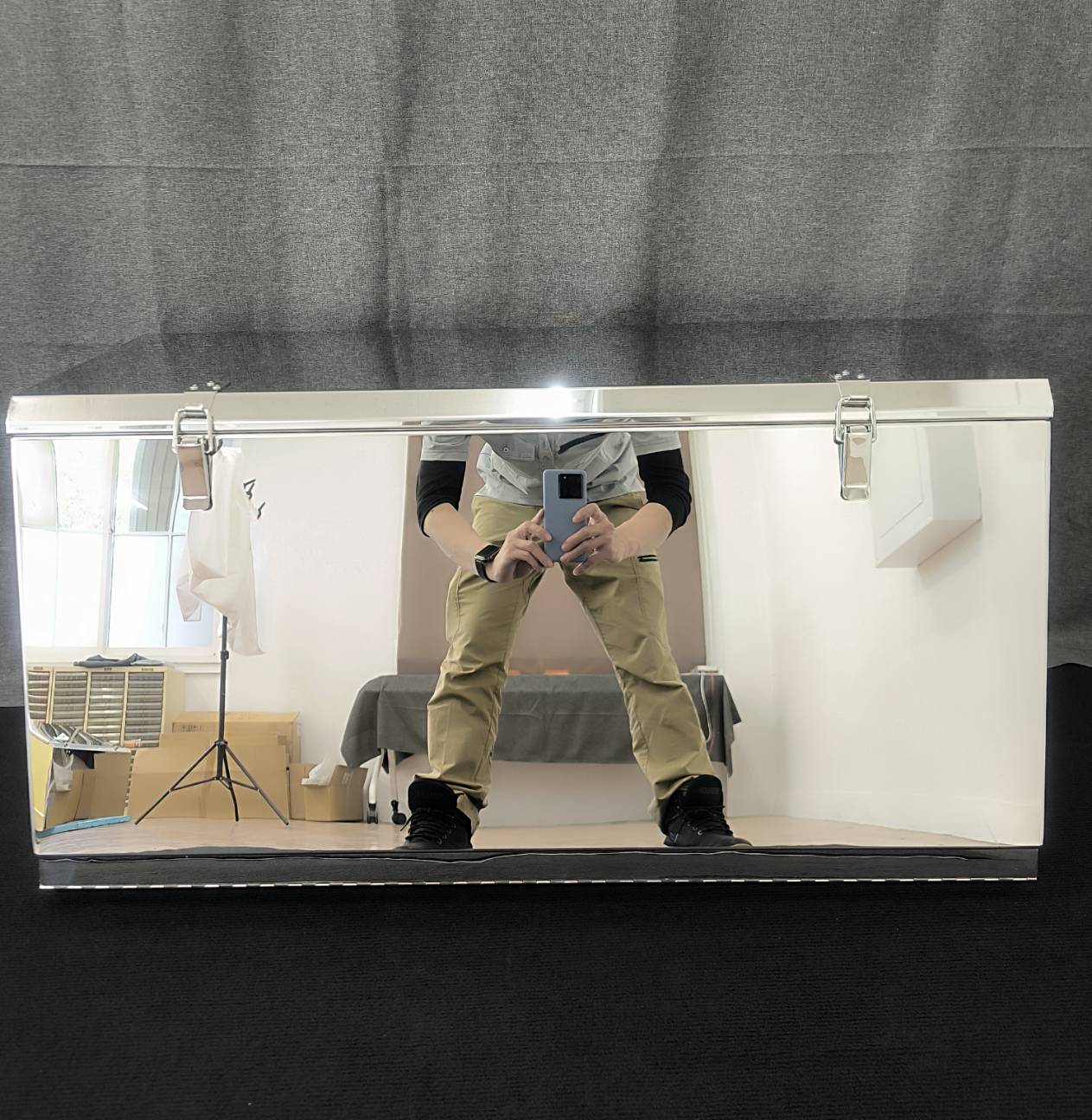 ステンレス製 工具箱(Bタイプ) 大型 900サイズ 鏡面 シンプルタイプ