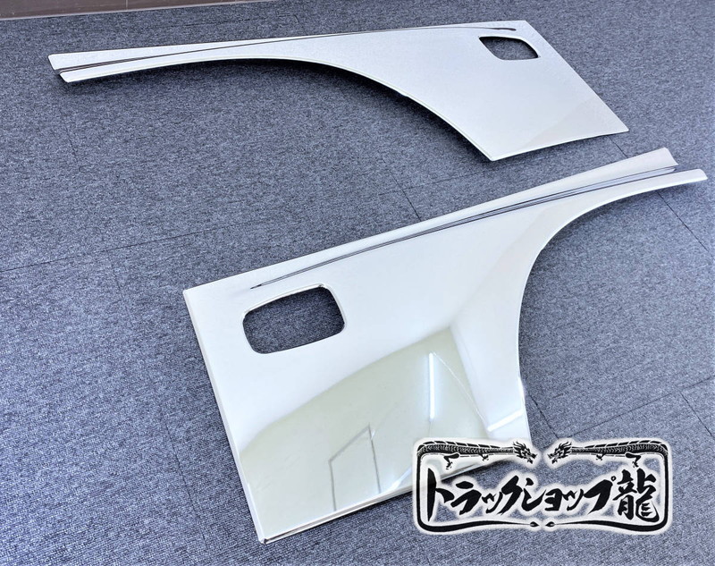 訳あり品】 メッキ ドアガーニッシュ 左右セット 日野 レンジャープロ