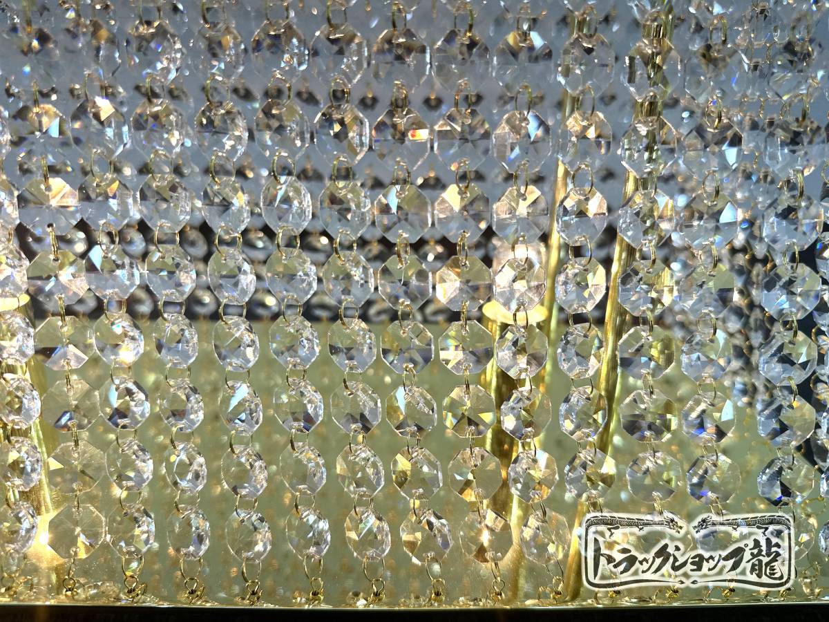 シャンデリア　金メッキ　富士型　デコトラ　レトロ　アートトラック　豪華　トラック 豪華！ビーズ贅沢仕様 富士型 スタンド BA15S口金仕様