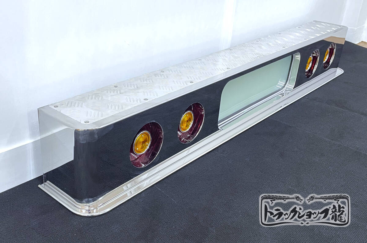 アップグレード】 ステンレス 4連 リアバンパー 1900×250 筒型 奥付け