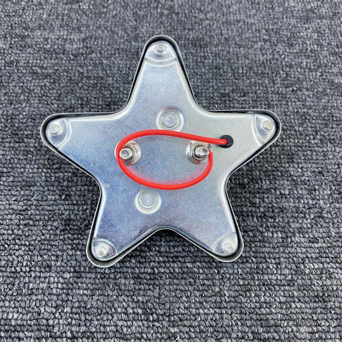 ガラス製 5点留め 星マーカー 【白/クリア】 1個 土台付き