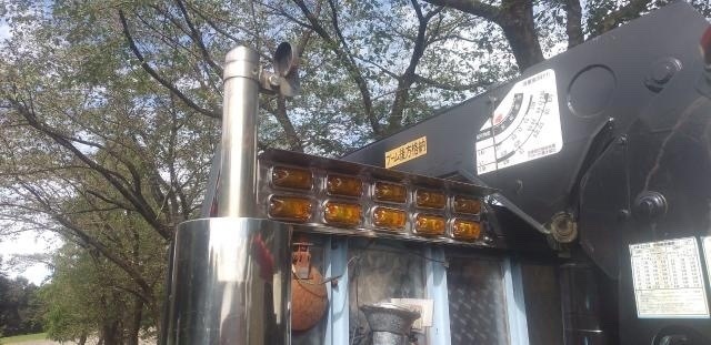 LED球付き 角マーカー 【アンバー】 1個 角型 サイドランプ 前開きタイプ ガラスレンズ D0693E