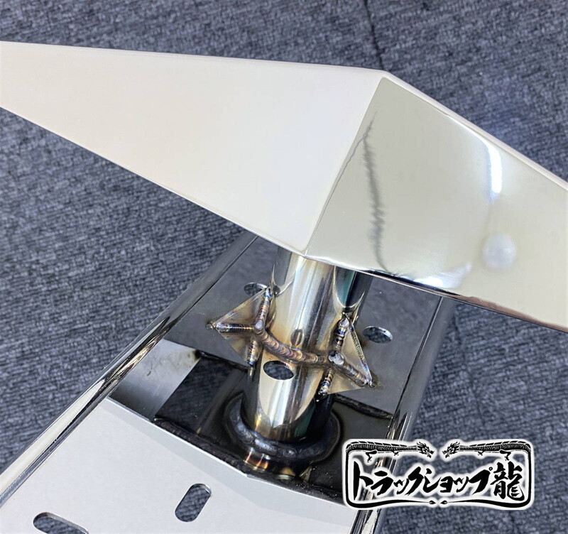 オリジナル 鏡面ステンレス 【17.5インチ】 一文字型 ホイールスピンナー 一体型マーカーステー 左右2個セット リモコンマーカー 8個付き S0028Q