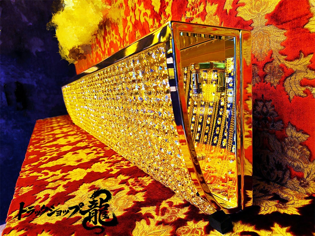 幅140cm壁掛シャンデリア ナイアガラシャンデリア BA15S口金仕様 フルゴールドメッキ クリスタルビーズ ステンレス製・金メッキリング 　