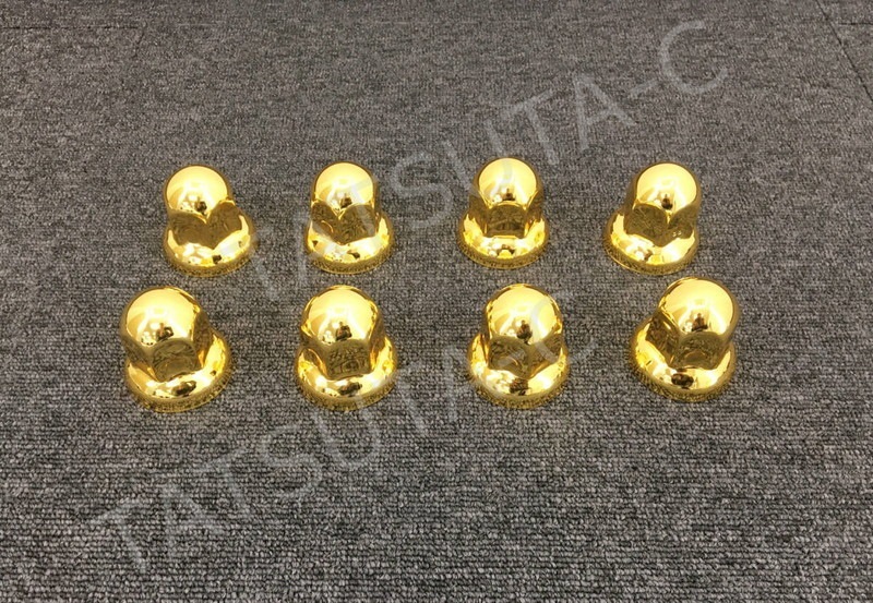 ステンレス ナットキャップ 8個セット ISO33mm 高さ51mm 金色 ゴールドメッキ 丸型 8穴用 G00223