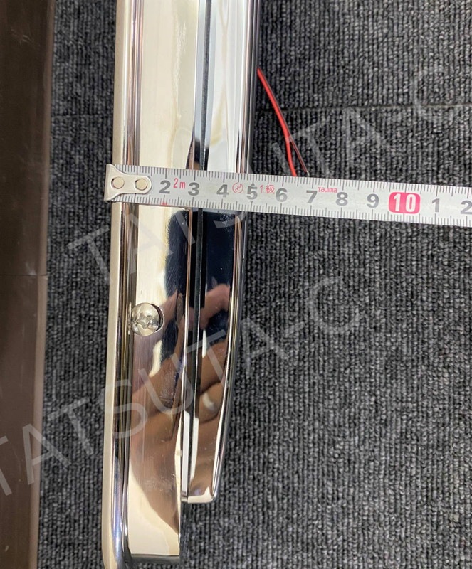 ステンレス 中型/超薄型 バスマーク アンドン 【鏡面】 厚み50mm 8mm丸