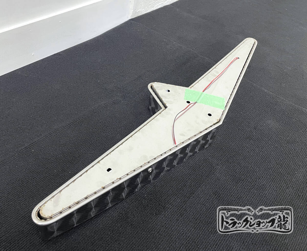 ステンレス 中型 バスマーク アンドン 【鱗柄】 8mm丸棒巻き LEDライト