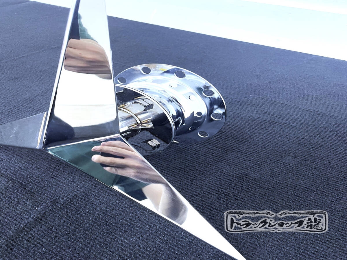 高品質メッキ リアハブキャップ＆取付ブラケット 19.5インチ ISO 10穴