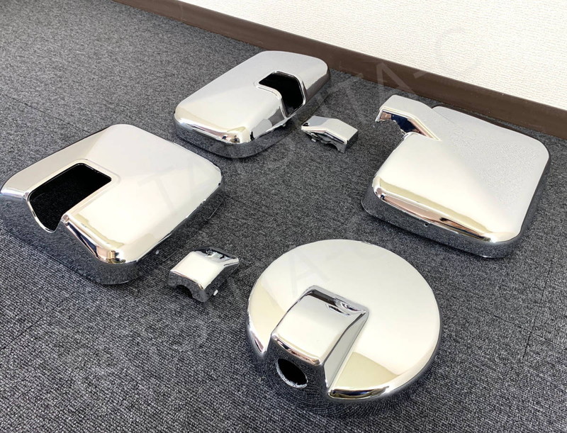 【訳あり品】 メッキ ミラーカバー 4点セット いすゞ フォワード320/342 三菱ふそう フルコンファイター G8313F
