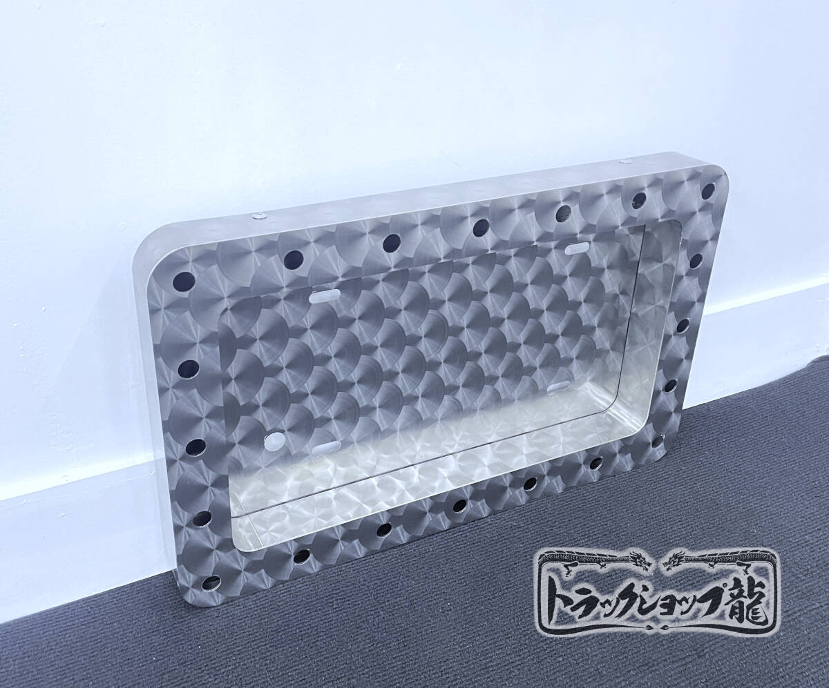 オリジナル 大型 角R 鱗柄 パイロットナンバー枠 パイロットランプ穴