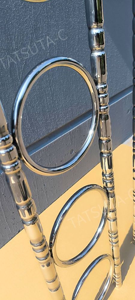 ステンレス キャブ梯子 ステー付き 2本セット 2.2m Φ32絞りパイプ リングタイプ リング7個 ハシゴ S0111S