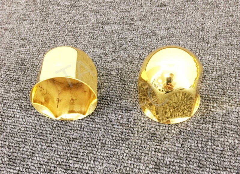 ステンレス ナットキャップ 32個セット JIS41mm 高さ51mm 金色 ゴールドメッキ 丸型 8穴用 G00217