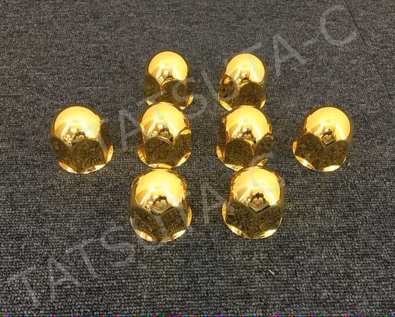 ステンレス ナットキャップ 6個セット JIS41mm 高さ51mm 金色 ゴールドメッキ 丸型 6穴用 G00212