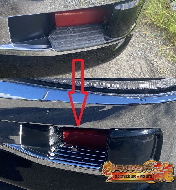 メッキ バンパーステップ 左右セット センサー付き車用 日野 17