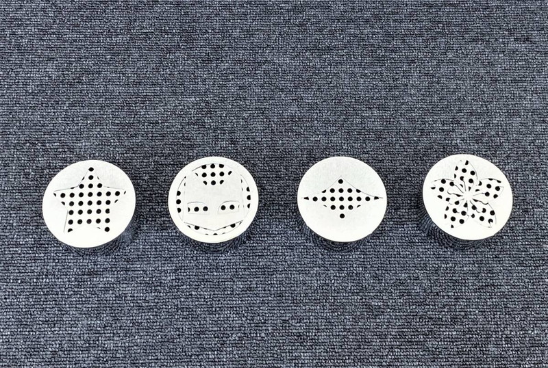 鏡面ステンレス 芳香剤カバー 1個 マーシャル風 ネコ柄/猫柄 パンチング板仕様 エアースペンサー用 S0211S