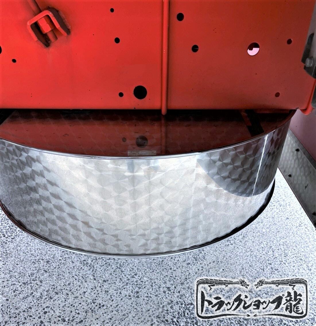 鱗柄ステンレス 【16インチ】 スペアタイヤカバー シンプルタイプ 720mm 10㎜丸棒巻き 丸形 補強折込なし 2t/3t 汎用 T0053S