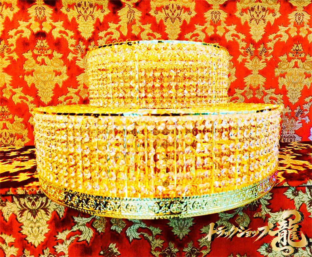 直径60cm天吊りシャンデリア 2段シャンデリア ケーキ型 2段タイプ フル