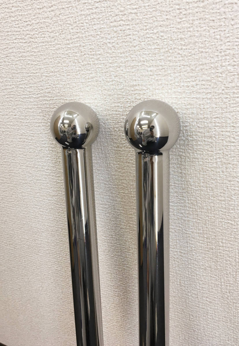 旗棒90cmストレート ステンレス 旗棒 ステー付き 2本セット 全長1m 32Φ 丸パイプ