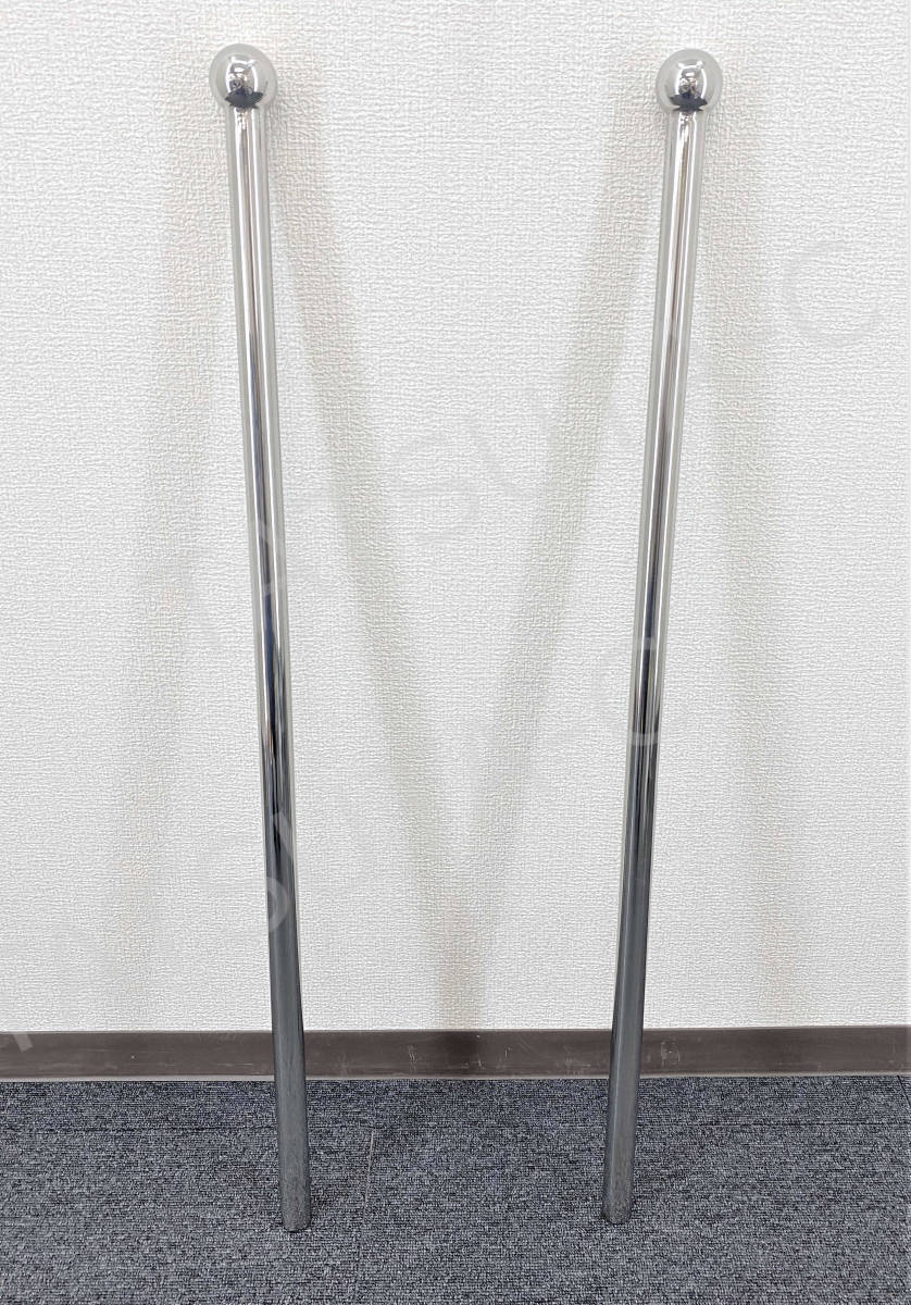 ステンレス 旗棒 ステー付き 2本セット 全長1m 32Φ 丸パイプ