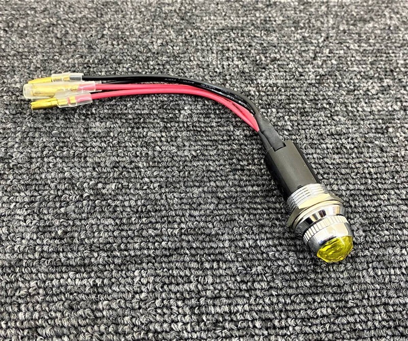 パイロットランプ 【レモン/黄】 10個セット 16φ 24V LEDランプ ダイヤカット 配線4本 D0685D