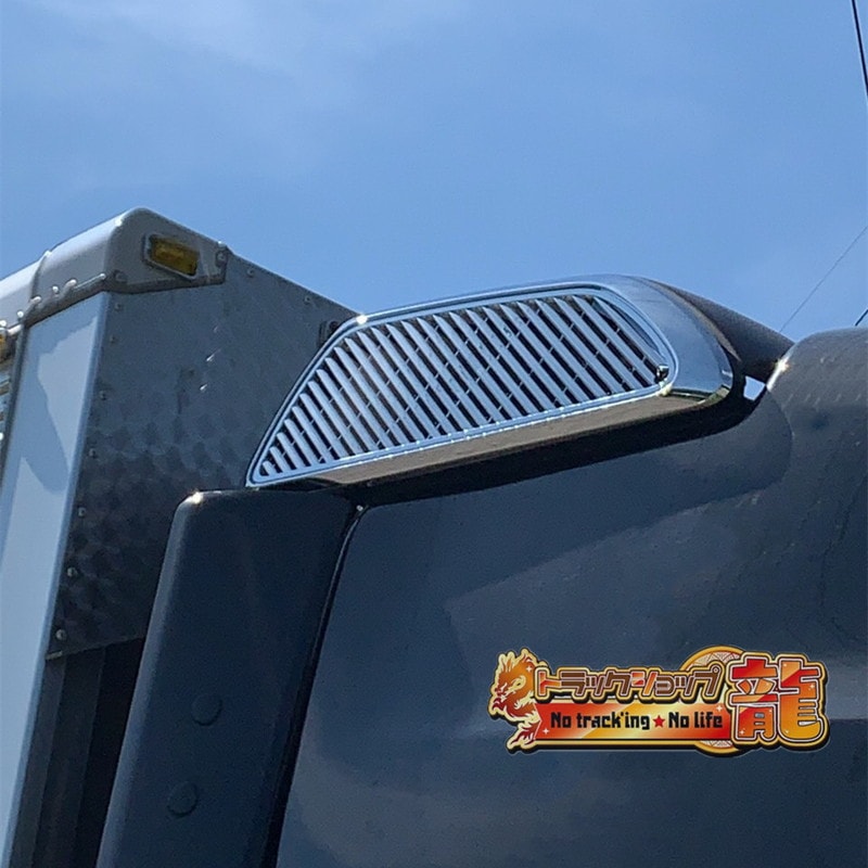 日野グランドプロフィア　エアーダクトカバー　ウロコステンレス星抜き imgrc0095593944.jpg