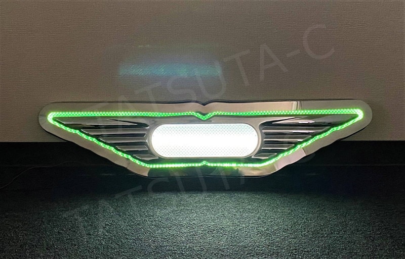 ステンレス 大型/超薄型 バスマーク アンドン 【鏡面】 厚み50mm 6mm丸