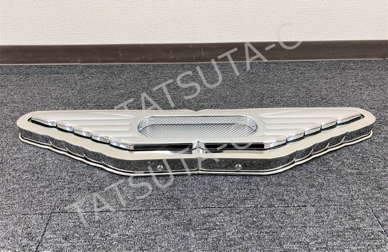 ステンレス 大型/超薄型 バスマーク アンドン 【鏡面】  厚み50mm 6mm丸棒巻き LEDライト付き 日野 ヒノアンドン S0146S