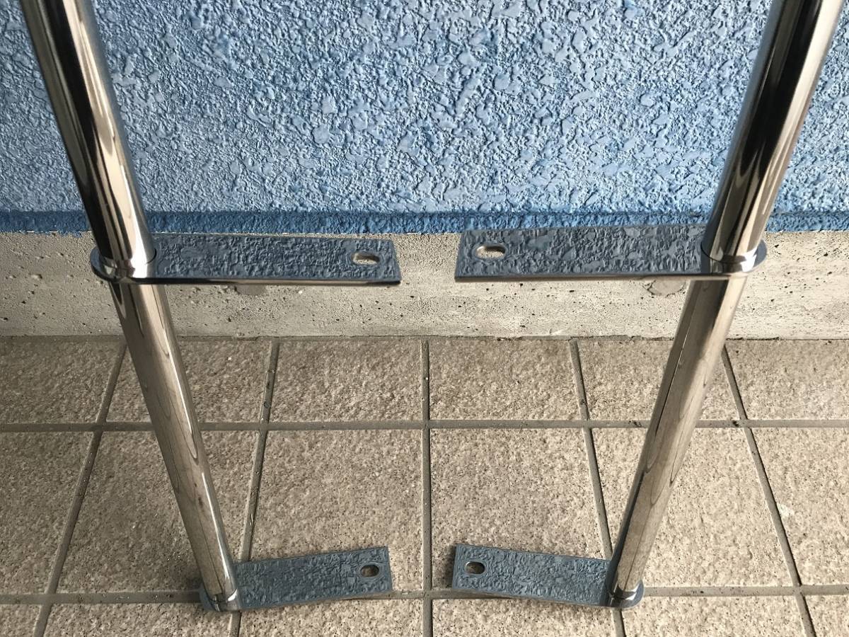 ステンレス 旗棒 ステー付き 2本セット 全長1m 25Φ 丸パイプ