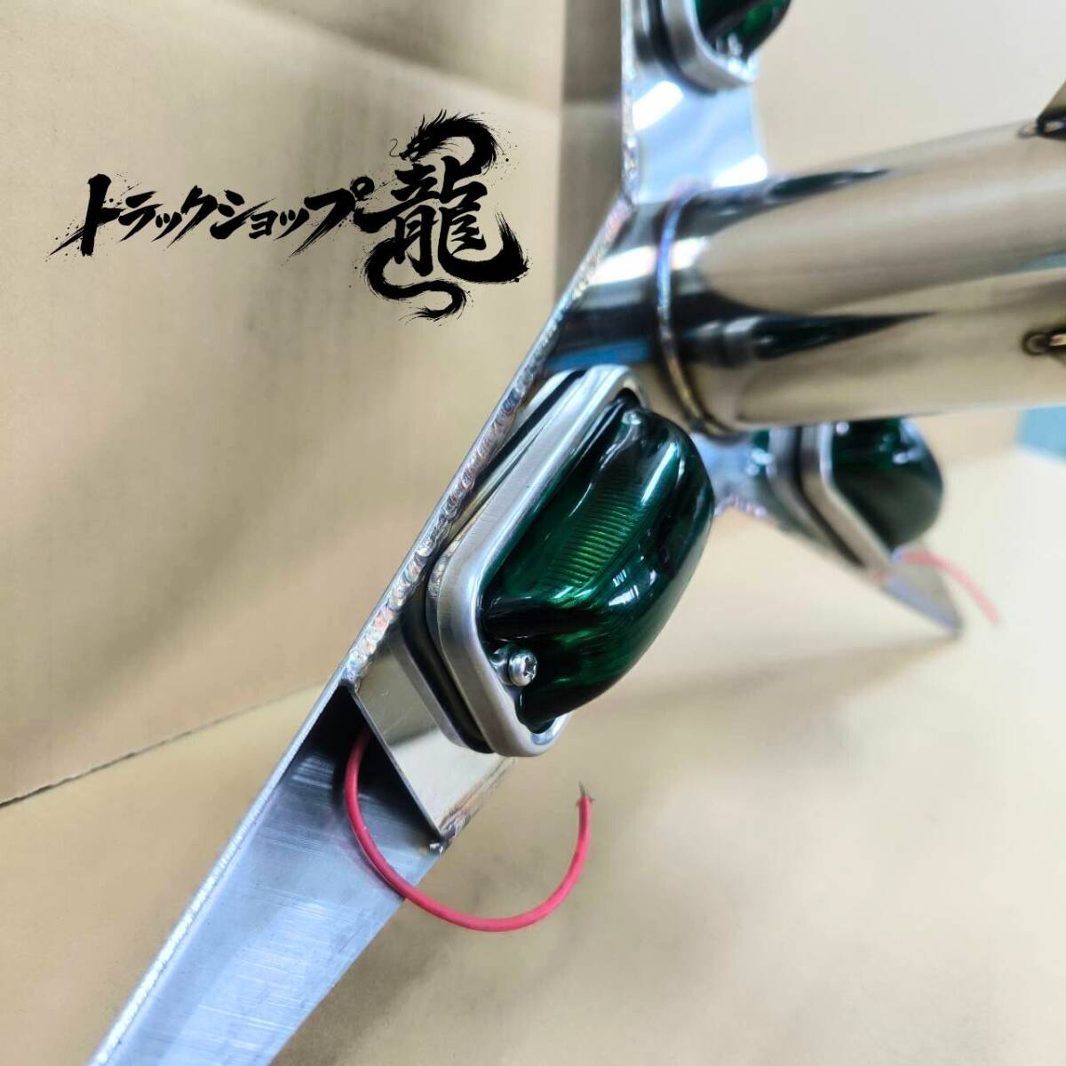 鏡面ステンレス 【22.5インチ/H105mm】 ベンツ型 ホイールスピンナー 4