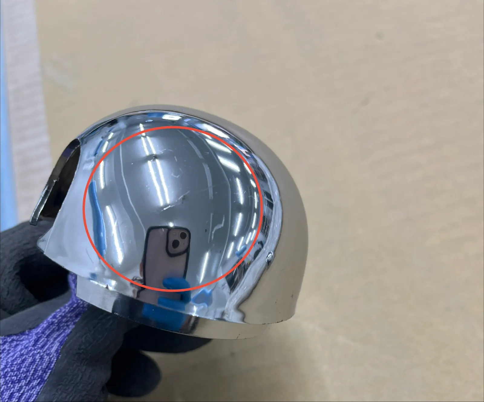 訳あり品】 メッキ ミラーステー ホルダーカバー 大 Φ82 2個セット