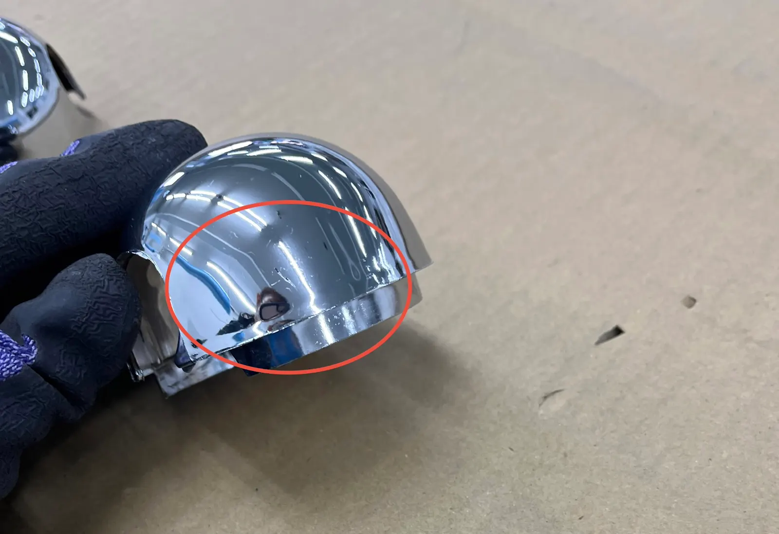 訳あり品】 メッキ ミラーステー ホルダーカバー 大 Φ82 2個セット