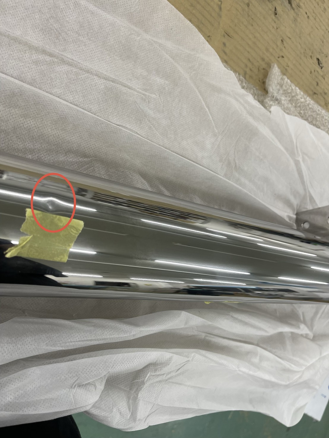 【訳あり品】 大型 ステンレス リアパイプバンパー 丸パイプ Φ100 トラック トレーラー T8402S