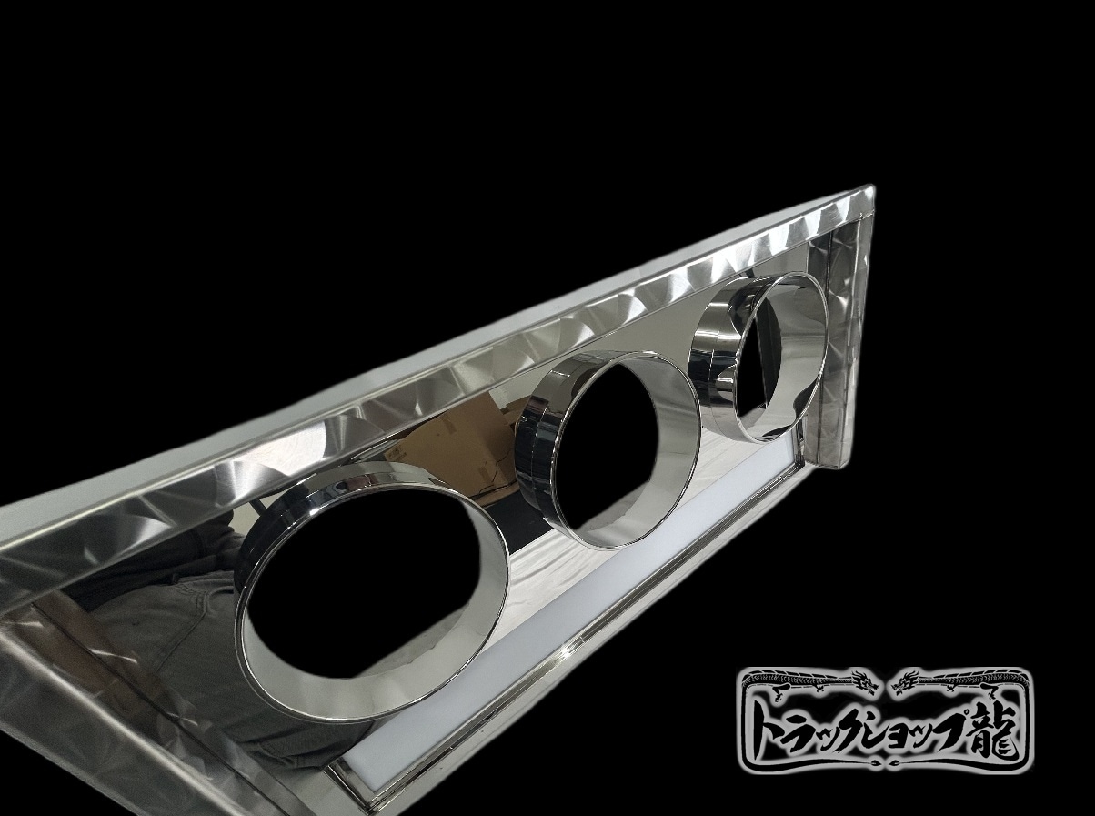 トンままさま 丸型 3/9 中型/大型用（680×300）3連テールボックス 鱗柄 アンドン付き 丸