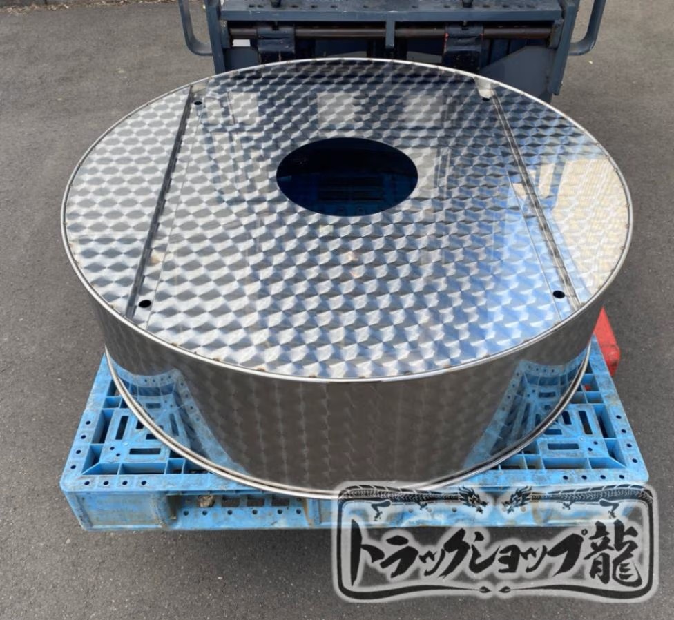 鱗柄ステンレス 【22.5インチ】 スペアタイヤカバー シンプルタイプ 1100mm 10㎜丸棒巻き 補強あり 大型 汎用 S0331S
