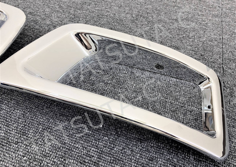 メッキ フロントバンパー用 フォグランプカバー 左右セット いすゞ 07エルフ ハイキャブ/ワイドキャブ I0924P