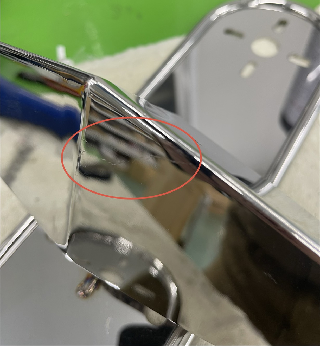 【訳あり品】 オリジナル 鏡面ステンレス 【19.5インチ】 一文字型 ホイールスピンナー 一体型マーカーステー 左右4個セット S8029D