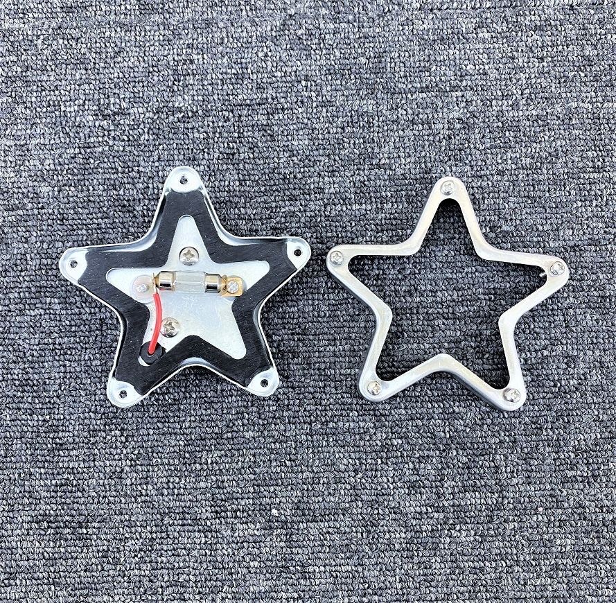 p*h様 とんがり星マーカーSET 当時物 ガラス製 5点留め 星マーカー 【橙色/オレンジ】 1個 土台付き G0515Q