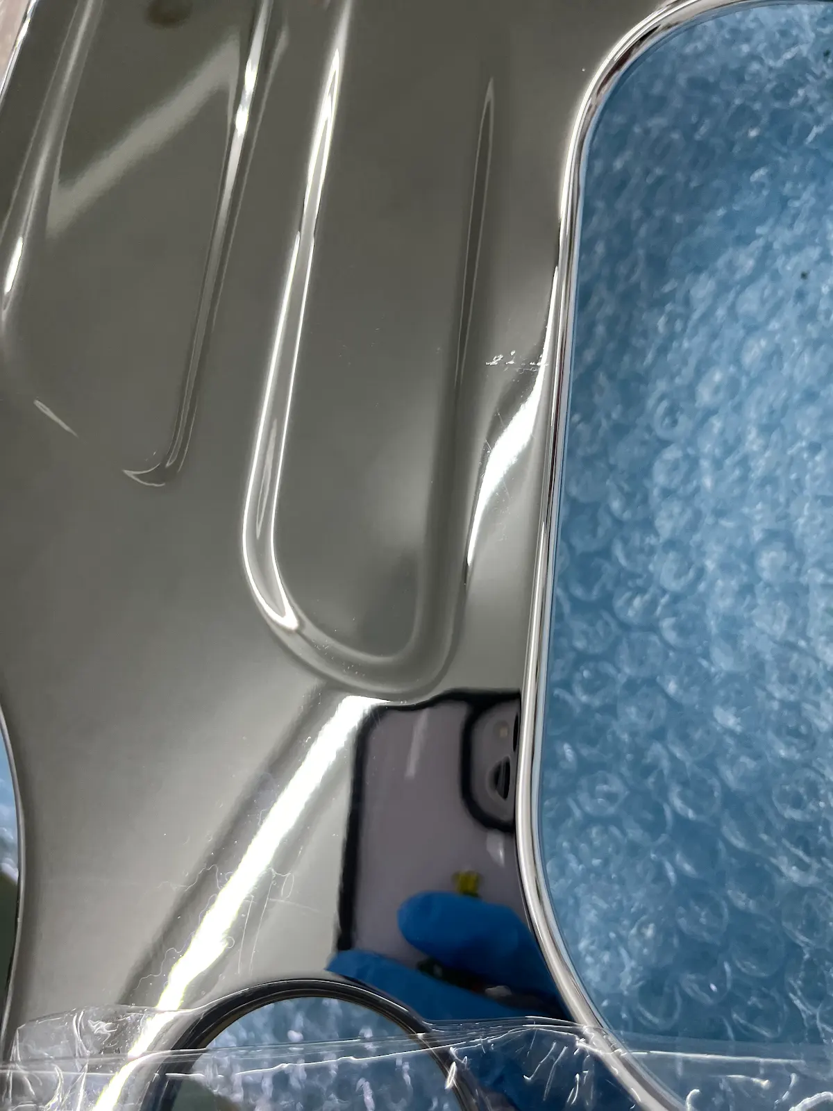 【訳あり品】 メッキ ドアハンドル プロテクター 左右セット いすゞ NEWエルフ/超低PMエルフ/07エルフ ローキャブ I8914S